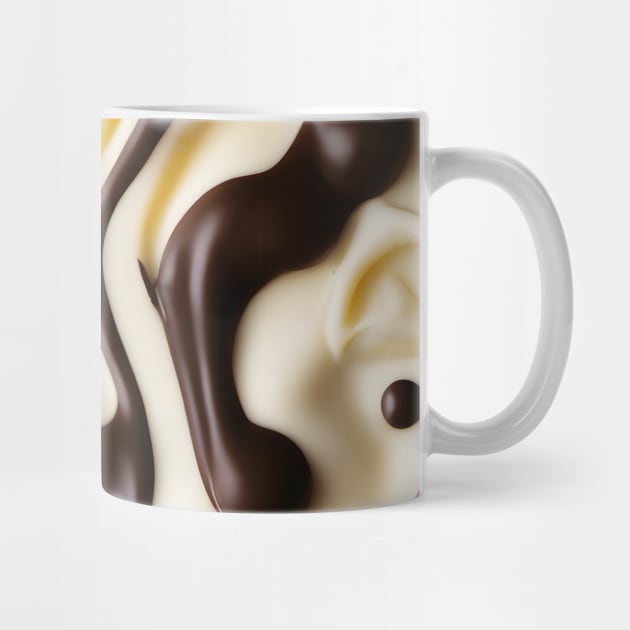 Melted white and dark chocolate swirl pattern by craftydesigns